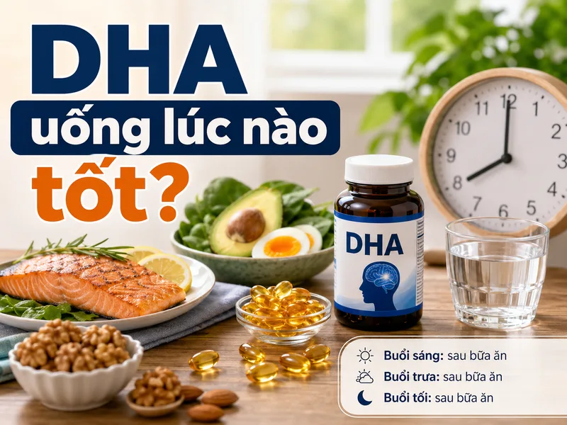 DHA uống lúc nào tốt thường là trong bữa ăn hoặc ngay sau khi ăn