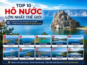 Hồ lớn nhất thế giới: 10 kỳ quan nước siêu to khổng lồ 