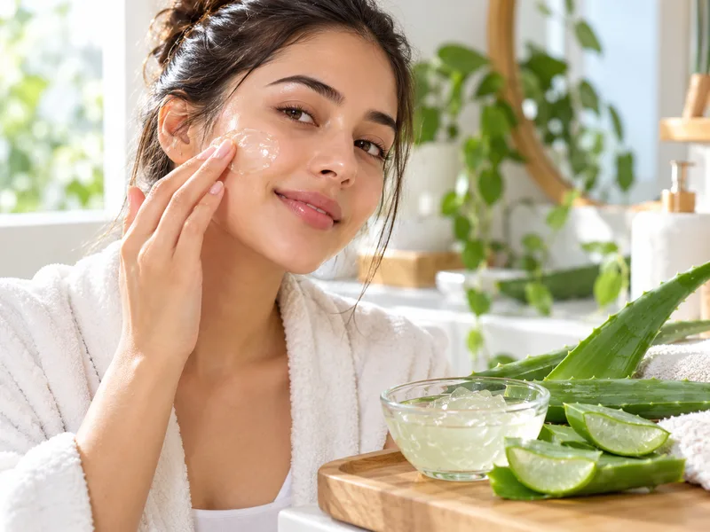 Gel nha đam giúp làm dịu và bổ sung độ ẩm cho làn da