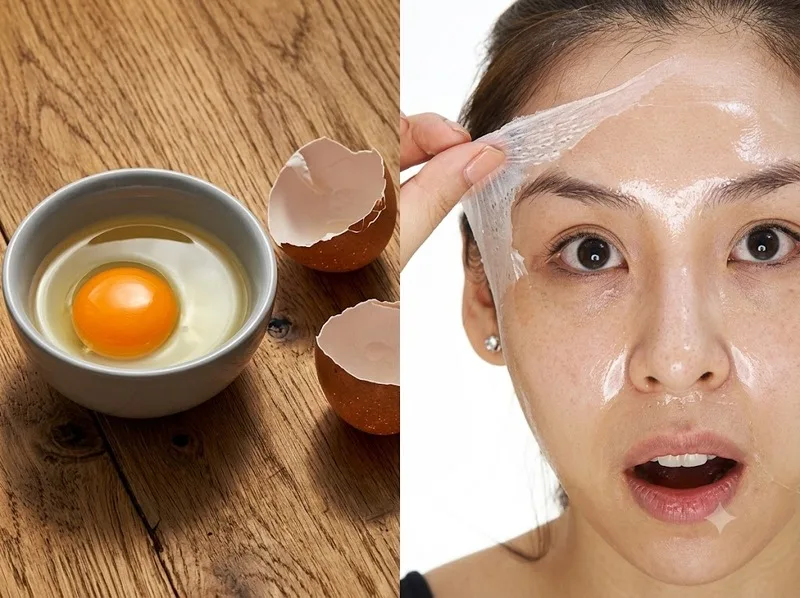 Mặt nạ lòng trắng trứng tạo cảm giác da căng mịn tạm thời
