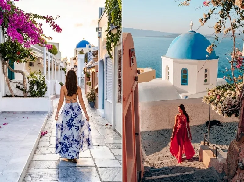 Santorini Hy Lạp rực rỡ dưới nắng xuân với những ngôi nhà trắng